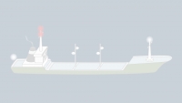 Zvočni signali nasedlega plovila, dolžine 100 m ali več, ob zmanjšani vidljivosti