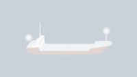 Sound signals of a vessel under 100 m at anchor in restricted visibility